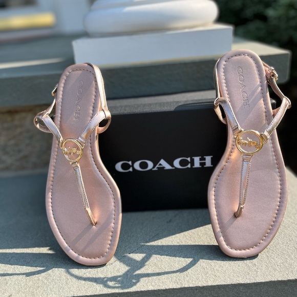 COACH Jazmin Sandal 9.5 in Rose Gold - Picture 3 of 5